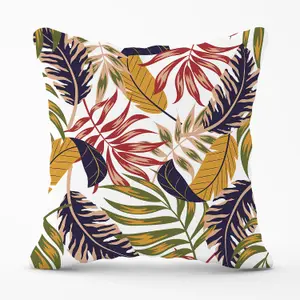 Hawaiian Style Jungle Leaves Outdoor Cushion 45cm x 45cm