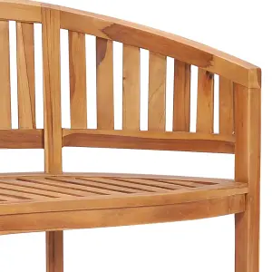 Berkfield Banana Bench 151 cm Solid Teak Wood