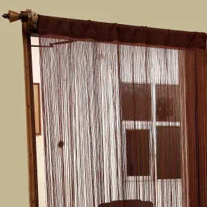 Homescapes Polyester Chocolate String Curtain