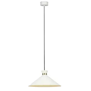 GoodHome Apennin Matt Cream Pendant ceiling light, (Dia)350mm