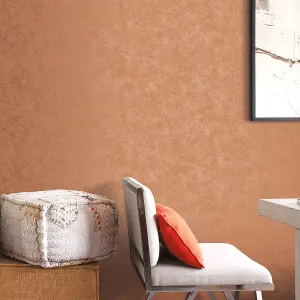 Galerie Special FX Orange Gold Metallic Crackle Texture Embossed Wallpaper