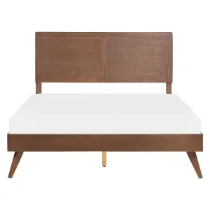 EU King Size Bed Dark Wood ISTRES