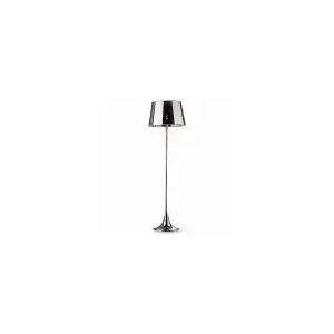 Luminosa London Cromo 1 Light Floor Lamp Chrome, E27