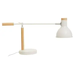 Interiors by Premier Matte White Table Lamp, Easy to Assemble Bedside Table Light, Eco-friendly Lamp for Table Living Room