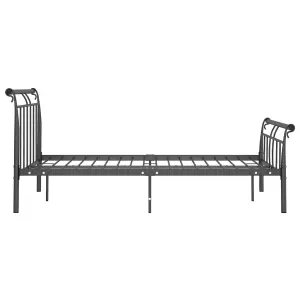 Berkfield Bed Frame Black Metal 120x200 cm