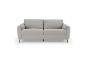 Jack 3 Seater Sofa With Metal Legs, Light Grey Boucle Fabric