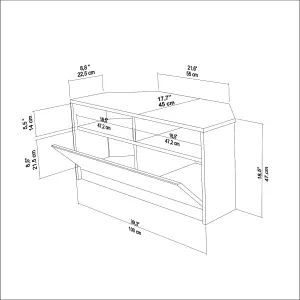 Decorotika Comero Corner TV Stand for TVs up to 43''