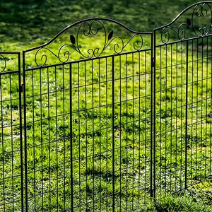 Woodside Brooke Garden Metal Border Fence 4 PACK