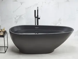 Freestanding Bath 1730 x 820 mm Black GUIANA