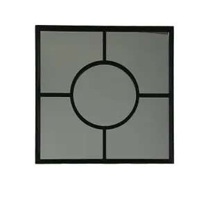 Black Square Framed Garden mirror 400mm x 700mm