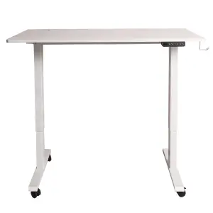 Height Adjustable White Electric Desk Stand Up Desk for Home & Office