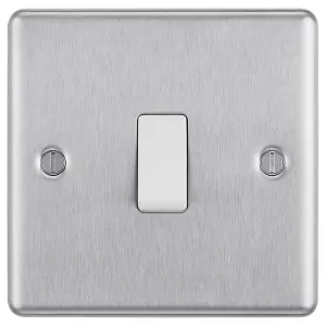 GoodHome 20A 2 way 1 gang Light switch Matt Steel effect