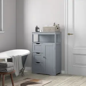 MCC Direct Bathroom Storage Cabinet with 3 Drawers - Dakota grey