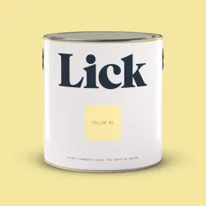 Lick Yellow 01 Eggshell Emulsion paint, 2.5L