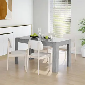 Gille Dining Table 140 x 74.5 x 76 cm Engineered Wood Concrete Grey / Concrete Grey