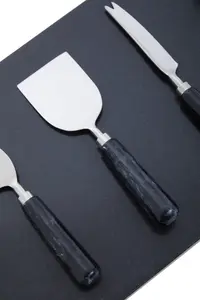 Maison by Premier Marina Black And Silver Finish Cheese cutter Set