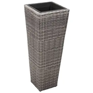 Berkfield Garden Raised Beds 3 pcs Poly Rattan Grey