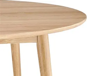 DUSK Heidi Solid Oak 4-6 Seater Round Dining Table - Natural