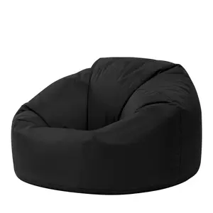 Veeva Classic Indoor Outdoor Bean Bag Black Bean Bag Chair