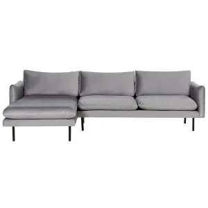 Right-Hand Corner Sofa VINTERBRO Grey Velvet Right Hand