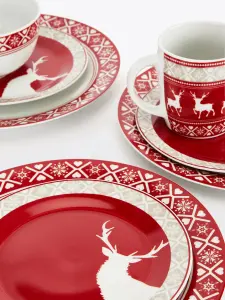 16pc Nordic Reindeer Dinner Set