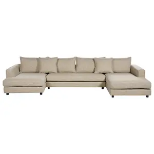 Corner Sofa LILVIKEN Beige Fabric Symmetrical