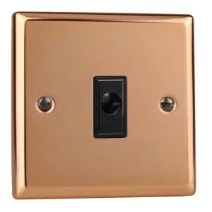 Varilight 1-Gang 16A Flex Outlet Plate Polished Copper