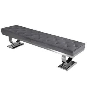 Carleton Velvet Upholstered Bench Dark Grey