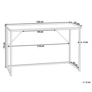 Home Office Desk Dark Wood PEMBRO