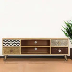 Berkfield TV Cabinet 120x30x40 cm Solid Mango Wood