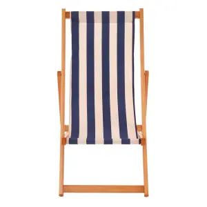 Oypla Traditional Folding Hardwood Garden Beach Deck Chairs Deckchairs