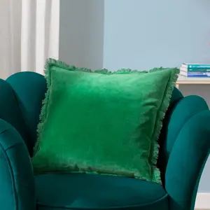 Gracie Square Throw Cushion Covers Emerald Green