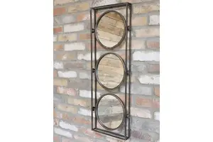 Wall-mounted Industrial Trio Mirror