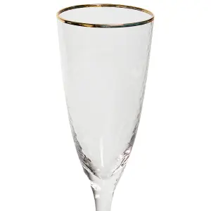 Set of 4 Champagne Flutes TOPAZ Transparent