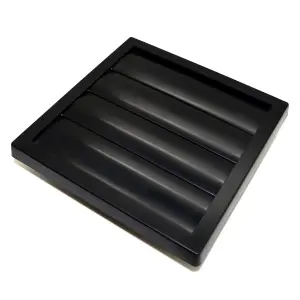 Black Gravity Grille 150 mm / 6" External Ducting Air Vent with Round Spigot and Non-Return Gravity Shutters for Extractor Fans