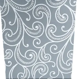 Grey Silver Textured Metallic Swirl Paisley Shimmer Wallpaper Feature Wall Living Room