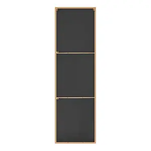 Alcantera Rectangle Metal Frame Wall Mirror Simple and Elegant Modern Design Copper / 170cm H x 50cm W