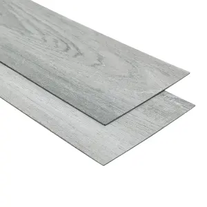 Set of 36 Grey Realistic Woodgrain Effect Self Adhesive PVC Flooring Wood Plank Waterproof Covering 5m²