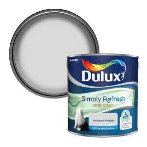 Dulux One coat Polished pebble Matt Emulsion paint, 2.5L