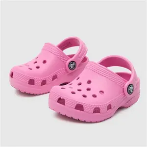 Crocs Pink Littles Clog Girls Baby Sandals, Size: 2/3 (EU 19)