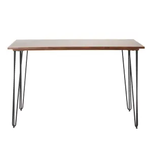 Zorras Matt walnut effect Desk (H)730mm (W)1200mm (D)600mm