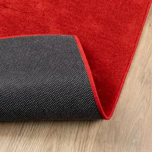 Rug OVIEDO Short Pile Red 300x400 cm