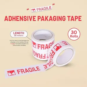 Durable Fragile Tape Secure Your Packages with Care 48mm x 66M (30 Rolls)