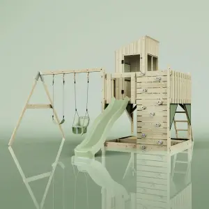 PolarPlay Kids Climbing Tower & Playhouse with Swing and Slide - Swing Olavo Sage