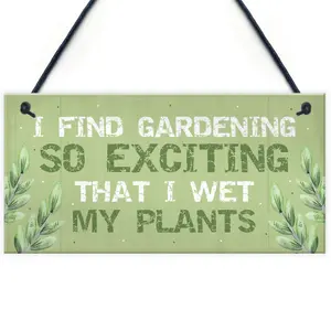 Red Ocean FUNNY Garden Sign Hanging Garden Plaque Summer House Sign Shed Plaque Gift For Her