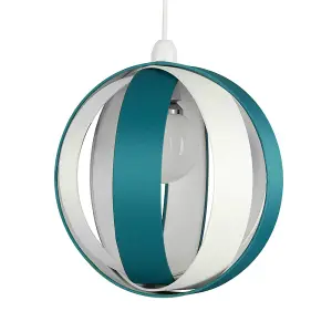 ValueLights J90 Blue Modern Fabric Globe Ceiling Pendant Light Shade