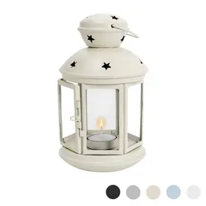 Nicola Spring - Metal Hanging Tealight Lantern - 20cm