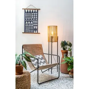 Lucide Jantine Scandinavian Floor Lamp 30cm - 1xE27 - Light Wood