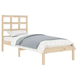 Berkfield Bed Frame Solid Wood 90x190 cm 3FT Single