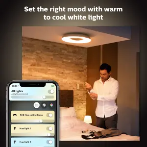 Philips Hue White Ambiance Still Ceiling Light Aluminium